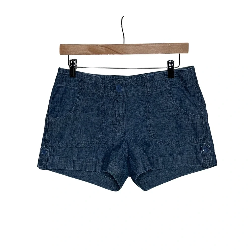 Loft Trouser Shorts size 2 Blue Denim